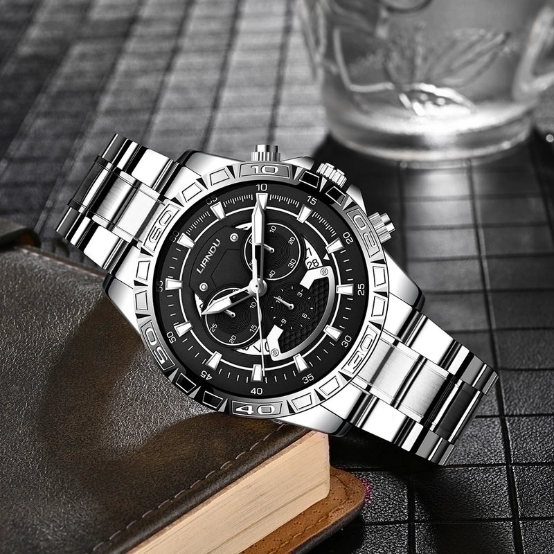 Casual Geometric Buckle Quartz Men’s Watches