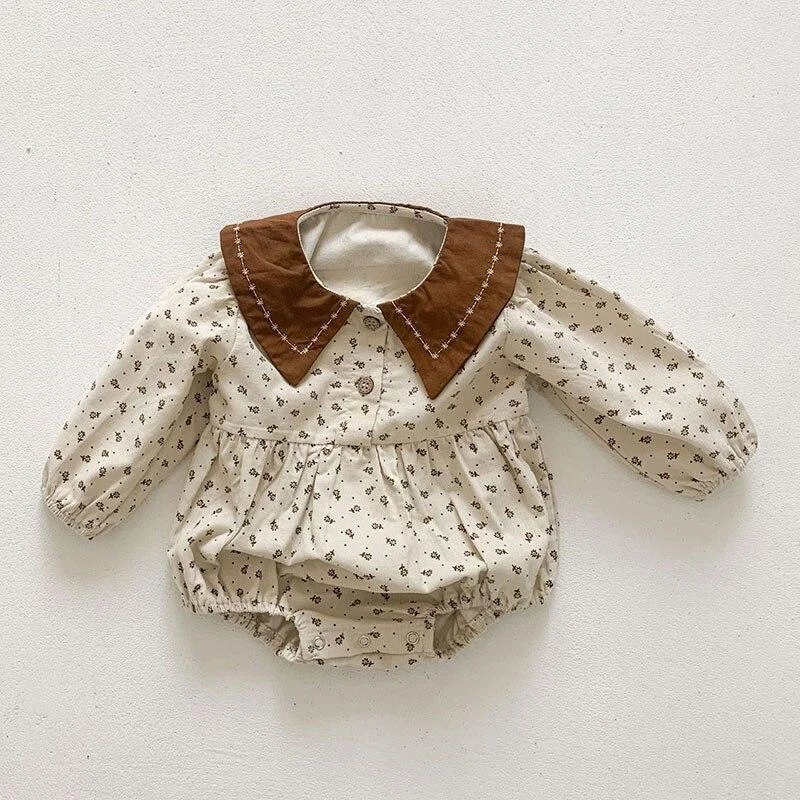 0-3Yrs Spring Kids Boy Girl Long Sleeve Rompers + Hair Band Autumn Infant Baby Girl Newborn Rompers Clothes Baby Girl Rompers