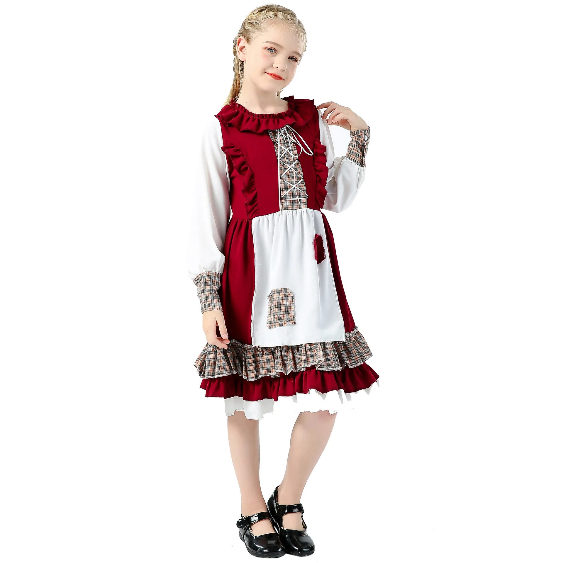 [Wetrose] In Stock Little Red Cosplay Costume Halloween Riding Hood Kid Size For Kids Girl Stage Performance Children's Day