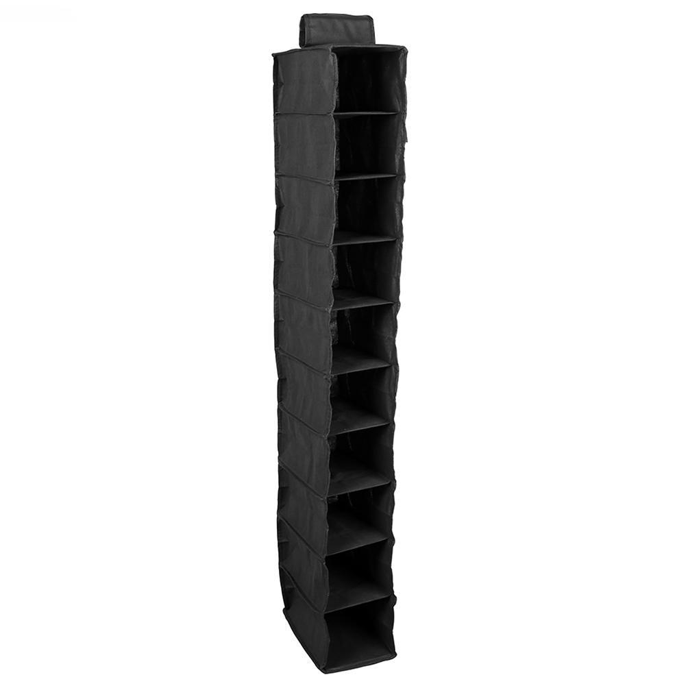 

10 Pocket Dust-proof Hanging Storage Rack, Black, 501 Original