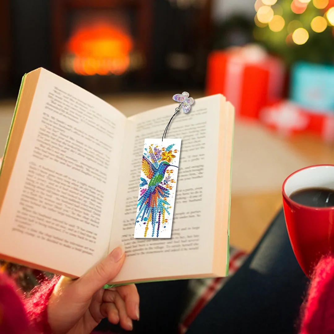 12Pcs Hummingbird DIY Diamond Art Painting Bookmark for Reading Enthusiasts