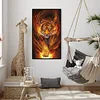 (Counted/Stamped)(Big Size) 11CT Flame Tiger-Cross Stitch 40*75cm/15.75*29.53in