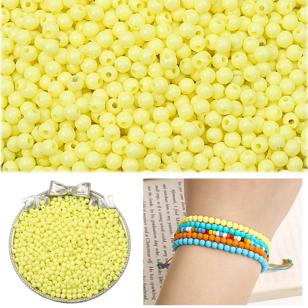 1800Pcs 3mm Acrylic Beads Decorative Craft Beads Small Beads for DIY Crafts (12)