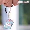 8Pcs DIY Calf Double Sided Special Shaped Diamond Painting Keychains