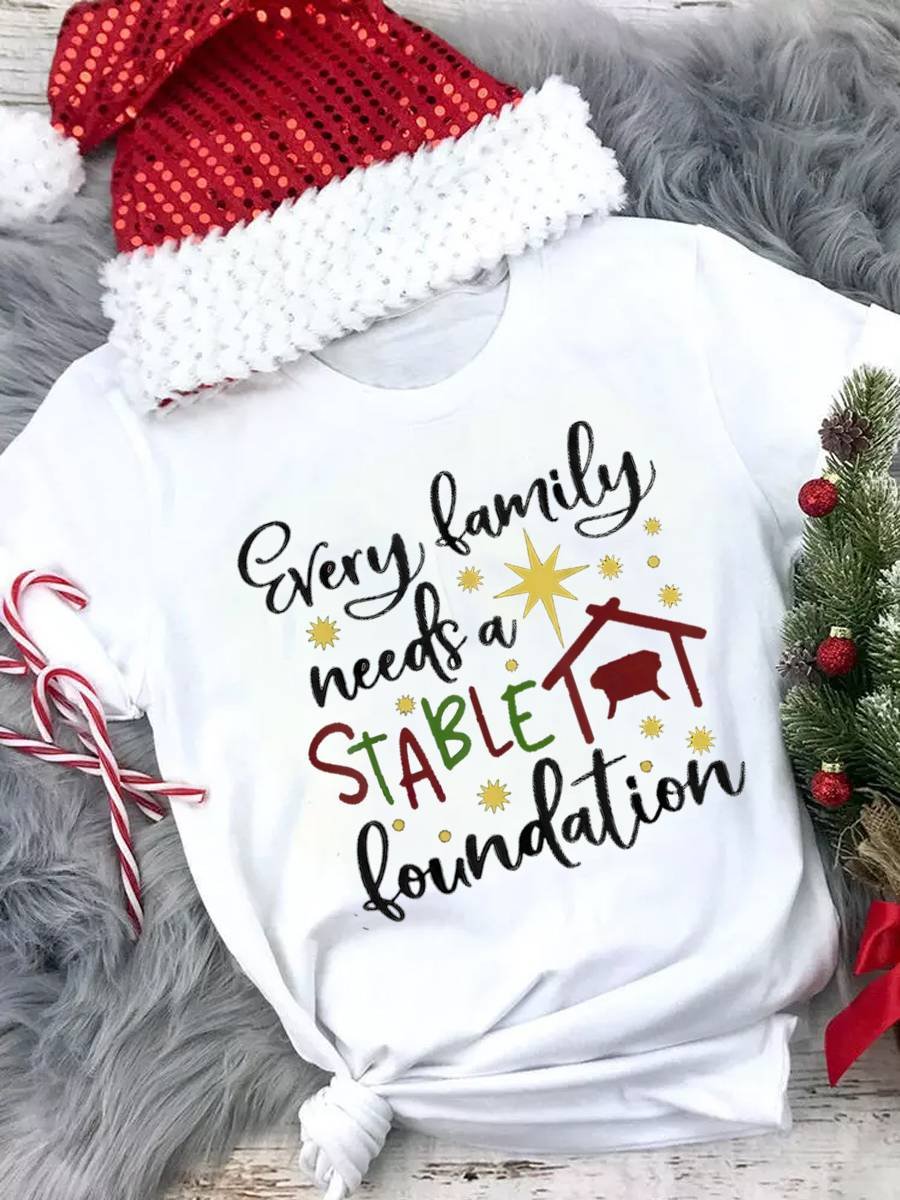 Every Famliy Needs Stable Foundation Funny Christian T-shirt