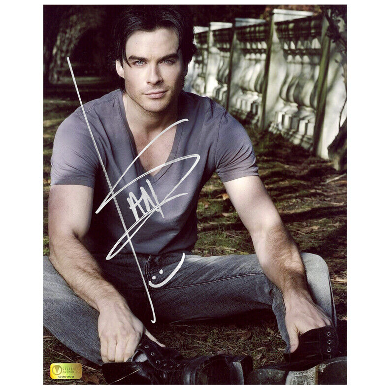 Ian Somerhalder Autographed 8x10 Portrait Photo Poster painting