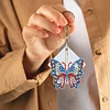 6pcs DIY Independence Day Butterfly Diamond Painting Double-Sided Keychains