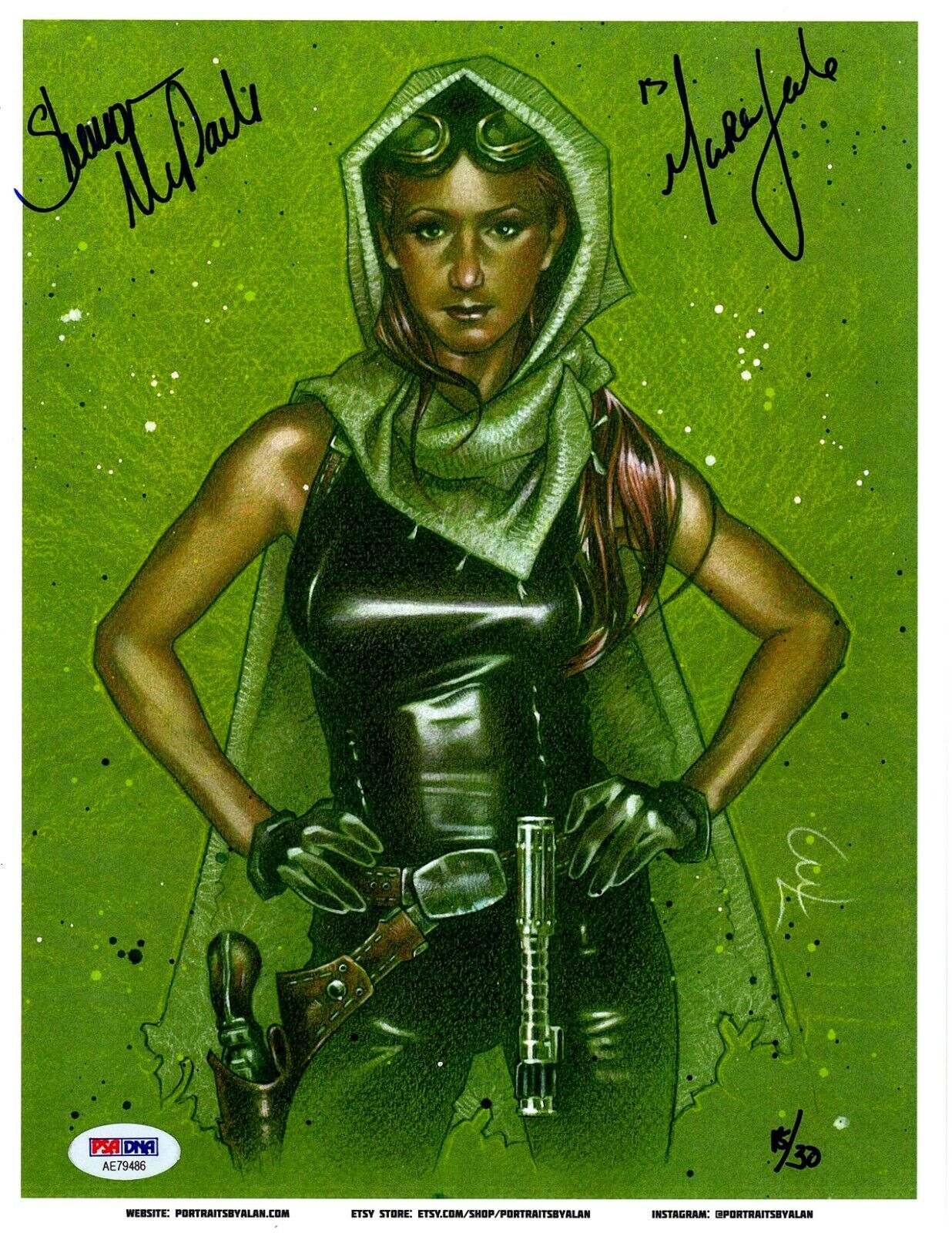 SHANNON McRANDLE Signed Auto STAR WARS Mara Jade