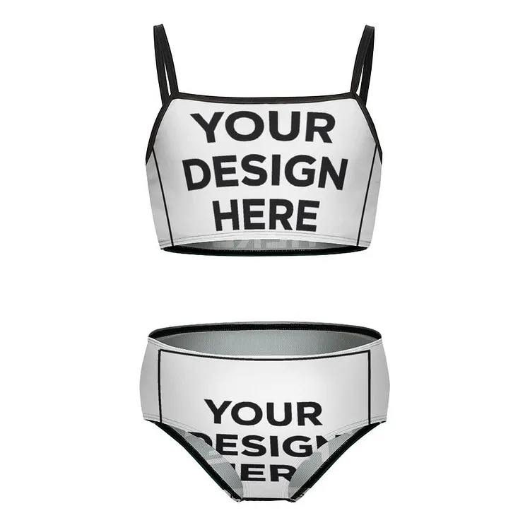 Personalized Design Children  Two-piece Bathing Suit for Girls Multiple Images