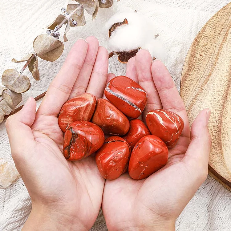 Red Jasper Natural Tumbled Stone Set