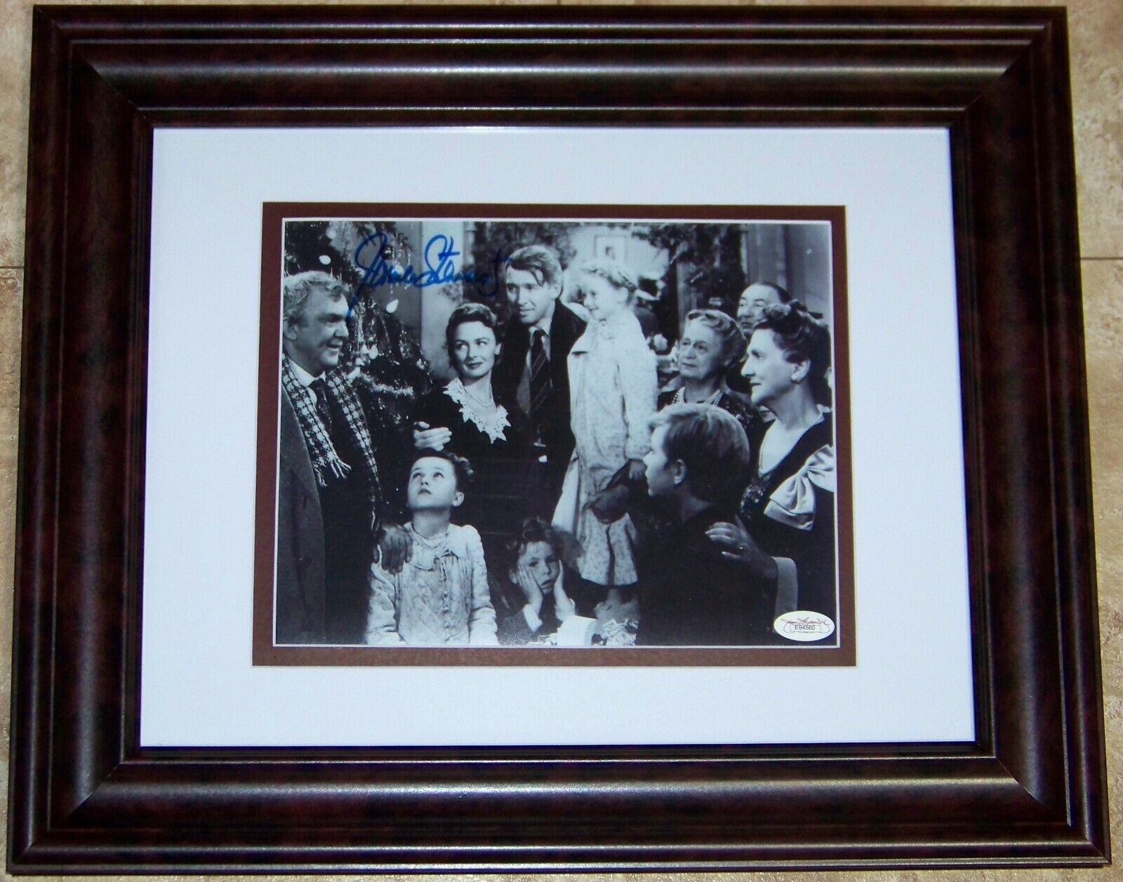 PLEASE READ! James Jimmy Stewart Wonderful Life Signed Framed Photo Poster painting JSA Sticker!