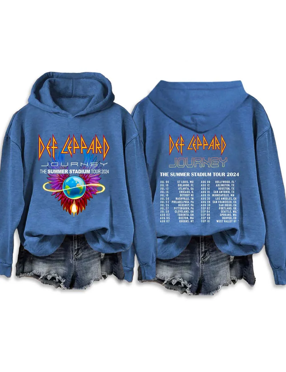 2024 Def Leppard And Journey Summer Stadium Tour Hoodie