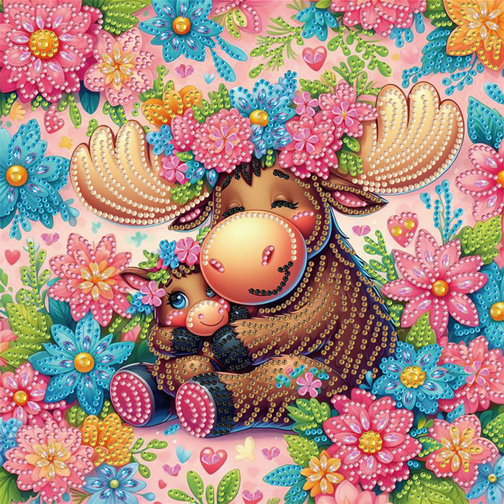 Cow 30*30cm(canvas) special shaped drill diamond painting