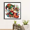 Diamond Painting-DIY Crystal Rhinestone Xmas Elve & Stocking(40x40cm)