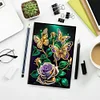 (US Local)DIY Diamond Art Diary Book Journal Notebook 60 Pages A5 Diary(Butterfly Rose)