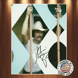 Matthew McConaughey Autographed Signed 8x10 High Quality Premium Photo Poster painting REPRINT