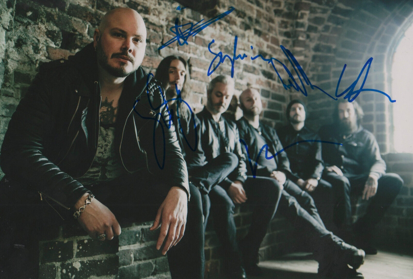 Soilwork Band signed 8x12 inch Photo Poster painting autographs