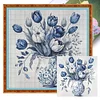 (Stamped/Counted) Blue And White Porcelain Vase-11CT Cross Stitch 45*45cm