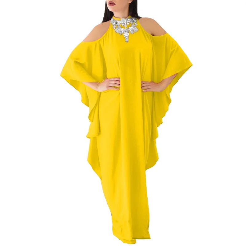 Summer Maxi Long Dress 2022 VONDA Women Sundress Vintage Solid Color Party Long Maxi Dress Sexy Party Vestido Oversized Robe