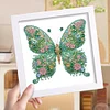 5D DIY Partial Special Shaped Drill Diamond Painting Kit Butterfly Decor With Frame Kit 18x18cm