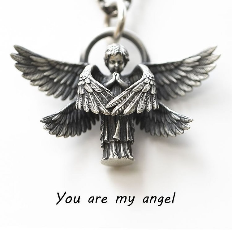 Seraph Angel Pendant Necklace Angel Wings Amulet