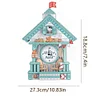 Diamond Painting Acrylic Blue House Clock Ornament