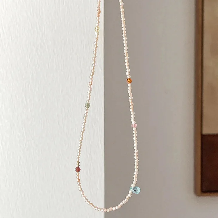 Multi-Stone Beaded Necklace Handmade Jewelry