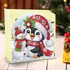 Diamond Painting Acrylic Penguin Snowman Christmas Napkin Holder Set