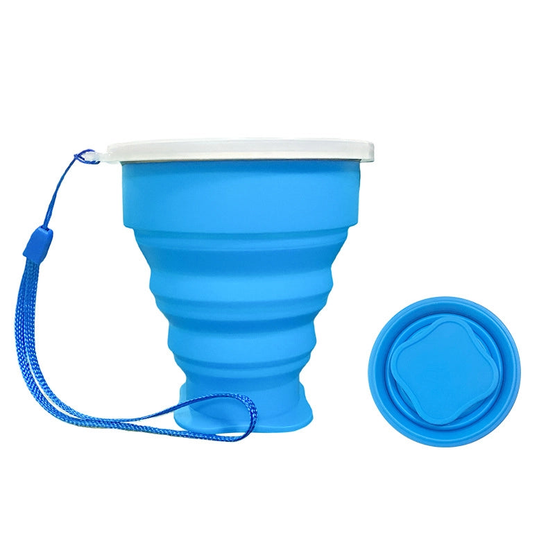 200ml Silicone Folding Cup For Business Trip Portable Carry-on Cup Food Grade Telescopic Cup Mouthwash Drinking Cup