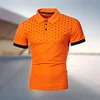 Gioiacombo™ Polo con risvolto a maniche corte con stampa a pois da uomo Summer Fashion