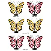 Solar Powered Outdoor Metal Butterfly Wall Lamps IP65 Waterproof Wall-Mounted Garden Butterfly Lights Auto On/Off Outdoor Fence Wall Art Decor Light for Patio Garden Fence Porch Decors