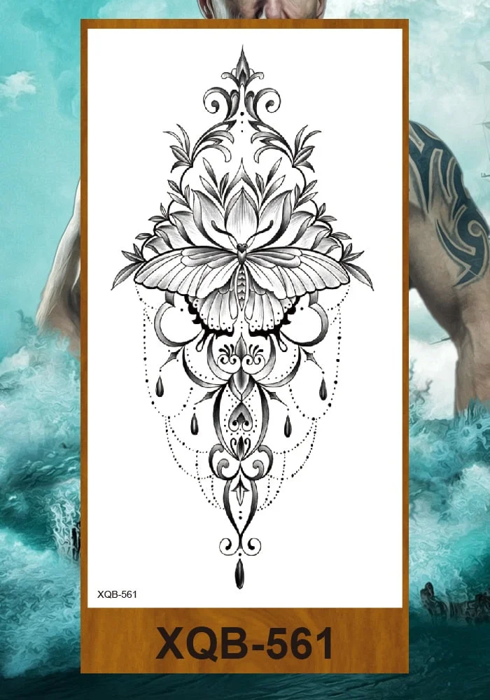 Temporary Tattoos Stickers Woman Arm Neck Chest Fake Tattos Girl Flower Cute Fox Mask Pussy Cat Body Makeup Waterproof Serpenti