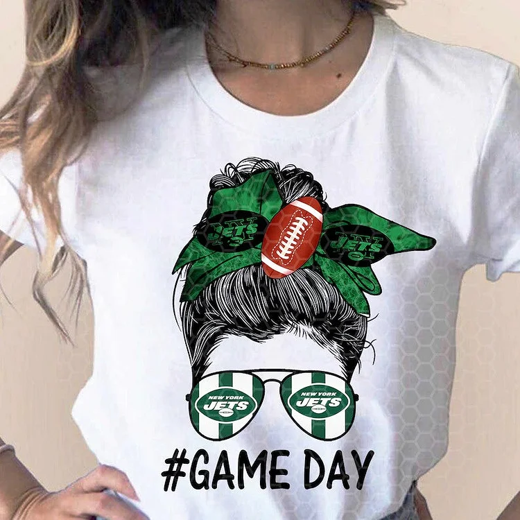 New York Jets Women's White Relaxed T-Shirt