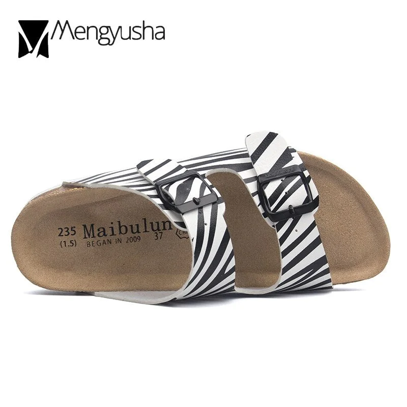 summer graffiti cork sandals women mixed color flip flops valentine shoes zapatos mujer sandalias beach slippers big size 45c463