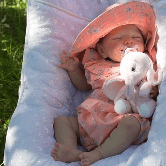 Beautiful Asleep 12'' Cute Lifelike Veronica Full Body Silicone Vinyl Reborn Baby Girl With Dimples By Dollreborns®