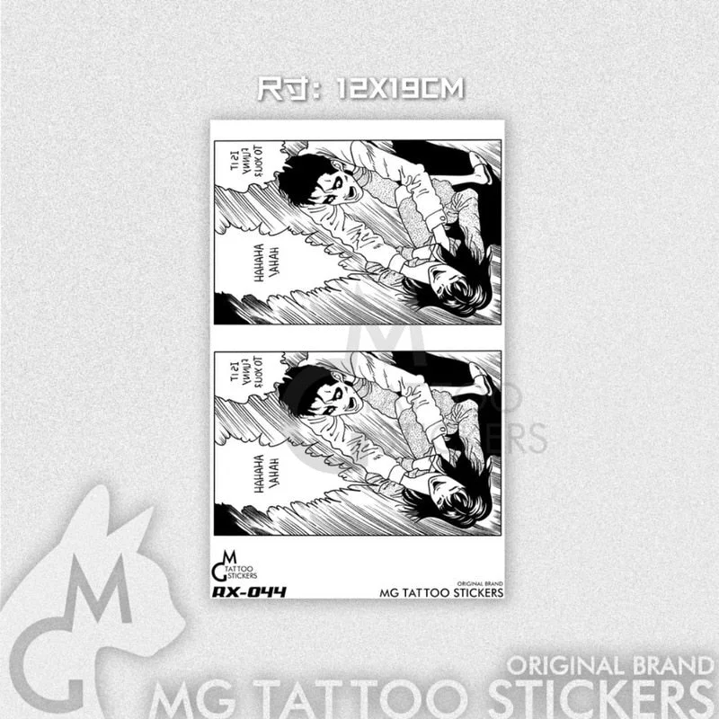 Japanese Dark Comics Evil Kawakami Tomie Double-sided Girl Waterproof Temporary Fake Tattoo Sticker Sleeve Anime Tattoo