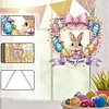 Diamond Painting Acrylic Single Side Drill Easter Rabbit Pendant Charms Kits for Adults Home Window Decor