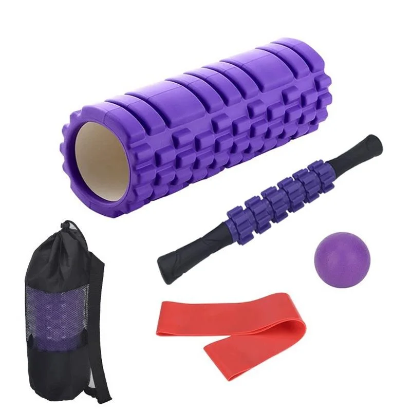 45cm 5pcs/set EVA Hollow Foam Roller Muscle Relaxation Roller Yoga Column Set Fitness Equipment
