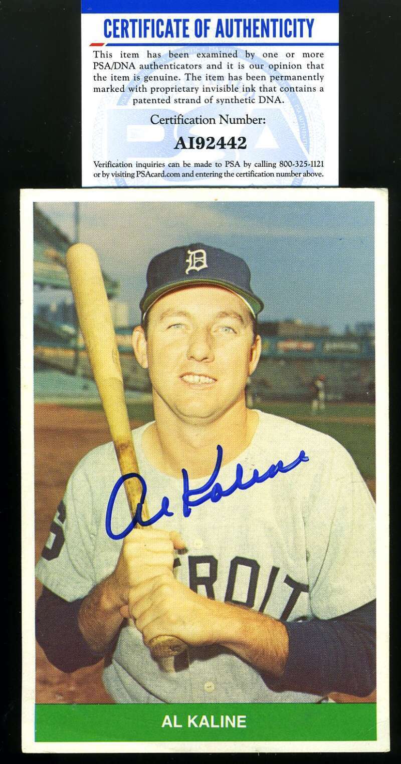 Al Kaline PSA DNA Cert Signed TCMA Photo Poster painting Autograph