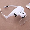 Adjustable Lens Wearing Type Glasses Magnifier Loupe Kit with LED Lights