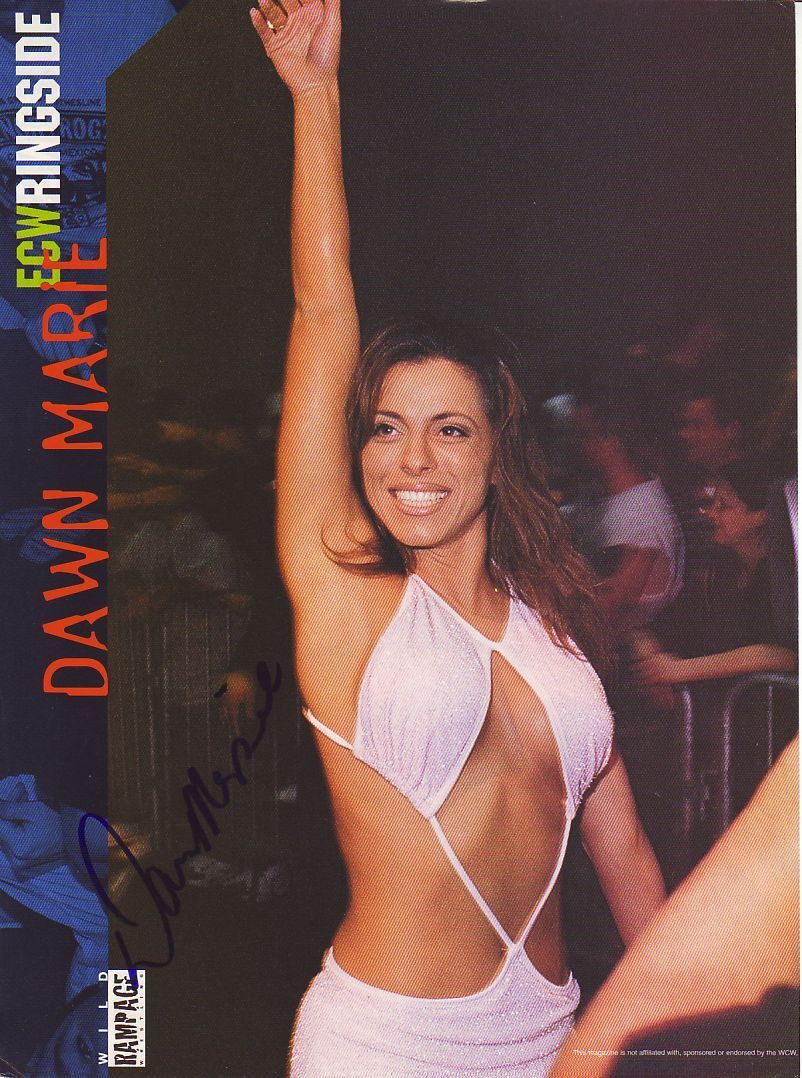 WWE WWF DAWN MARIE SEXY AUTOGRAPHED HAND SIGNED 8X10 Photo Poster painting WRESTLING PICTURE