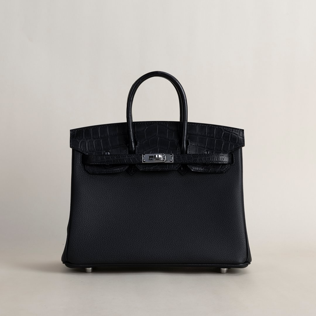 Birkin 25cm Touch Togo/ Nile crocodile 89 Noir PHW