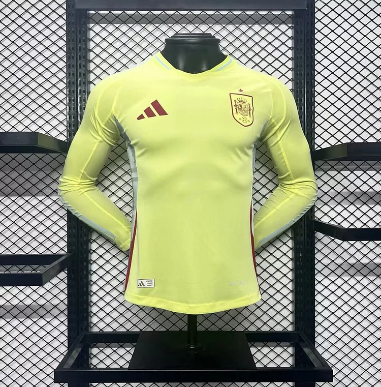 2024 Player Edition Spain Away Long Sleeve Football Jersey