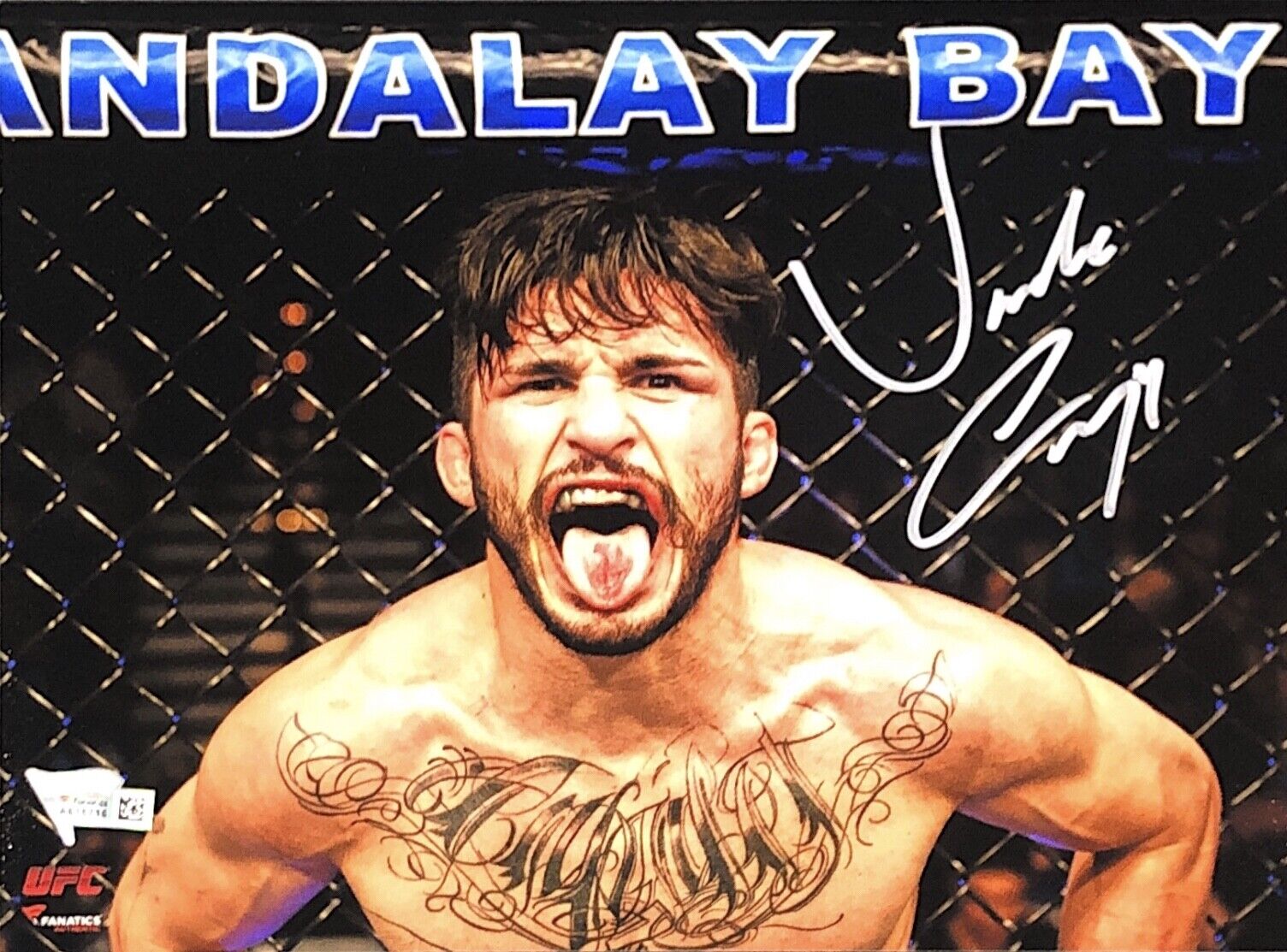 IAN MCCALL CREEPY HAND SIGNED AUTOGRAPHED 8X10 UFC MMA Photo Poster painting WITH FANATICS COA 1