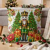 Christmas Nutcracker DIY 11CT Stamped Cross Stitch Pillow Cover Kit 45x45cm tapestrymarket