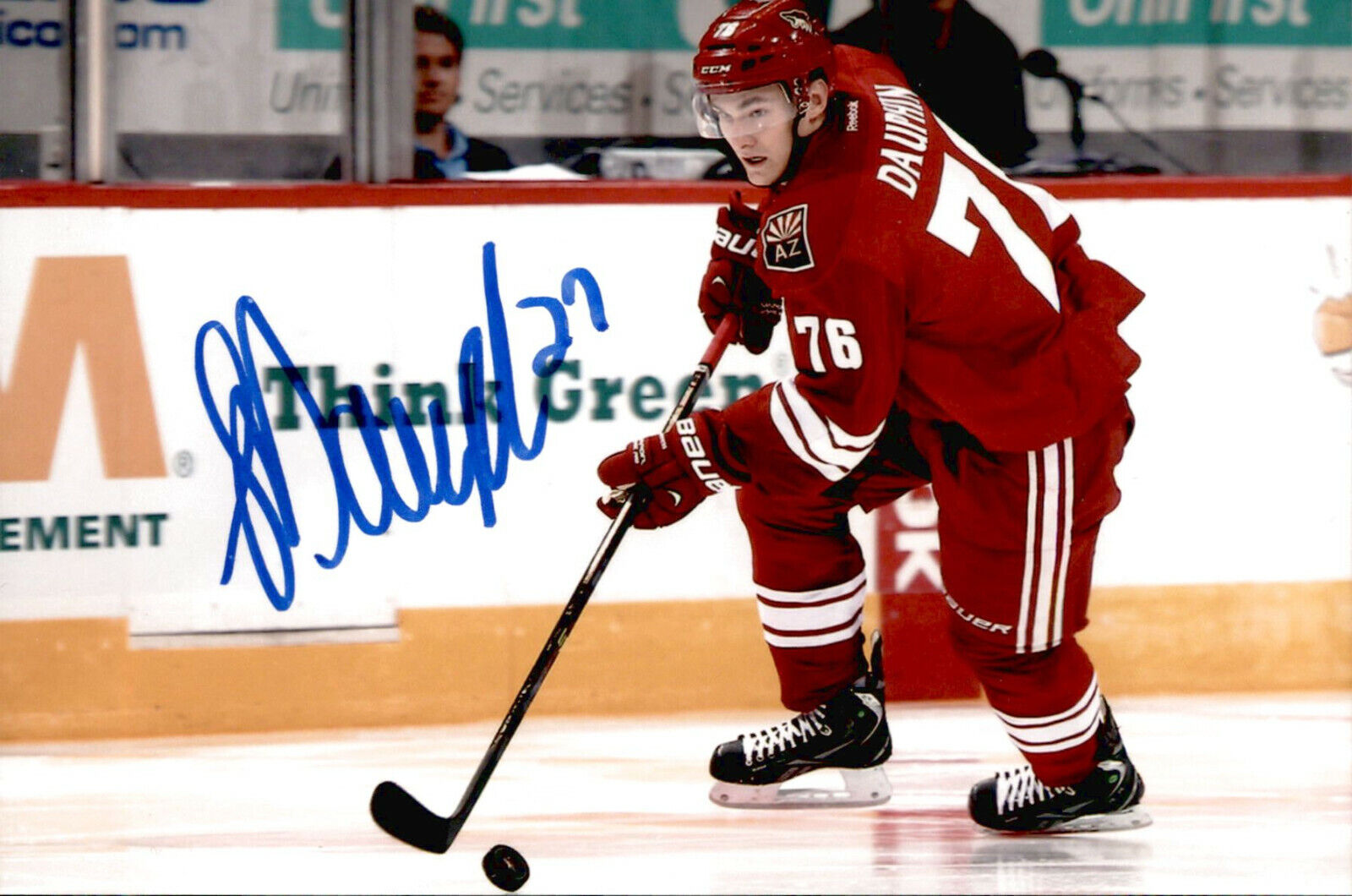 Laurent Dauphin SIGNED 4x6 Photo Poster painting ARIZONA COYOTES