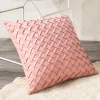 Single Color Weaving Home Living Creative Cushion Pillow Cover