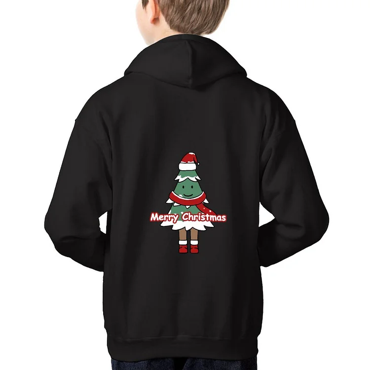 Children's Hoodie The Christmas Tree Merry Christmas.