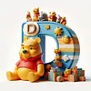 （Multi-Style)Winnie the Pooh's 26 Alphabet-Full Round Diamond Painting 30*30CM
