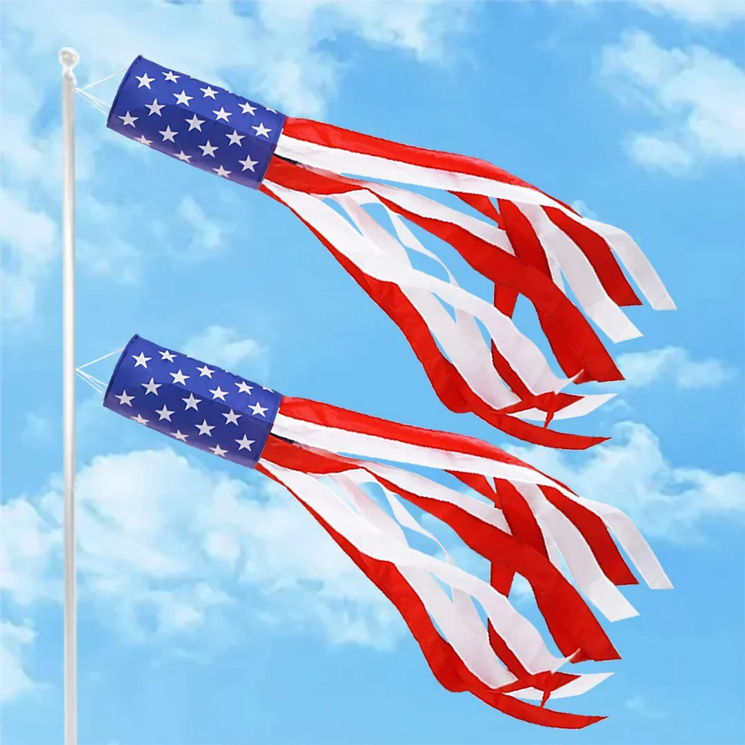 🎁Independence Day New Arrivals-American Flag Outdoor windsock flags